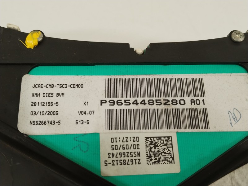 Recambio de cuadro instrumentos para peugeot 307 break/sw (s2) x-line referencia OEM IAM 9654485280  