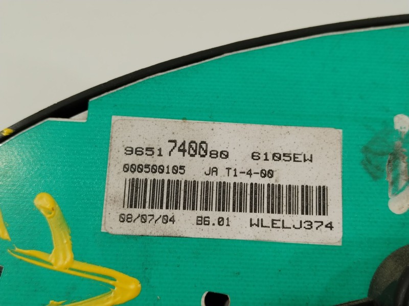 Recambio de cuadro instrumentos para citroën berlingo 2.0 hdi collection familiar referencia OEM IAM 9651740080  