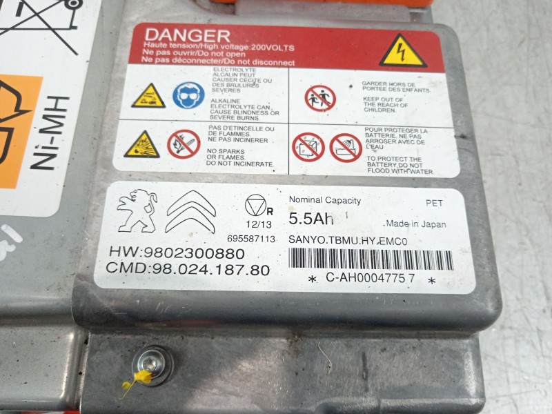 Recambio de bateria para peugeot 3008 monospace (0u_) 2.0 hdi hybrid4 referencia OEM IAM 9802300880  9802418780