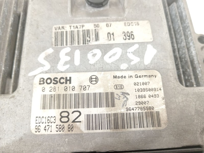 Recambio de centralita motor uce para peugeot 206 berlina x-line referencia OEM IAM 9647158080 0281010707 
