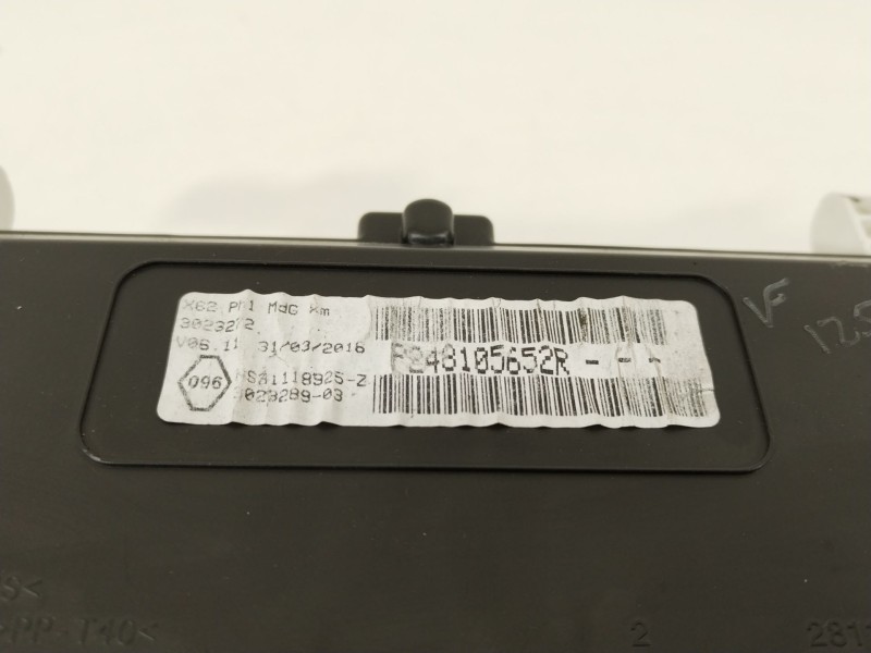 Recambio de cuadro instrumentos para renault master kofferaufbau l3h1 3,5t referencia OEM IAM 248105652R  