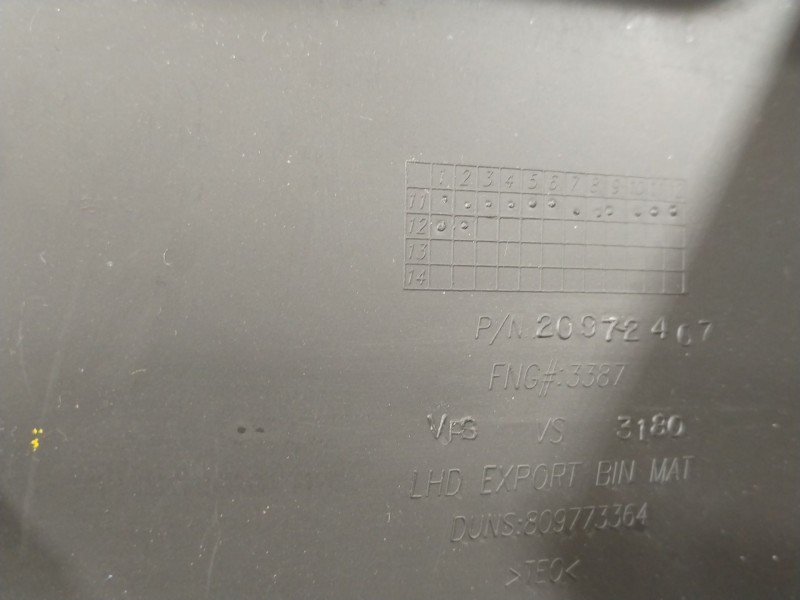 Recambio de guantera para opel ampera (r12) ev 150 referencia OEM IAM 22752655  809773364