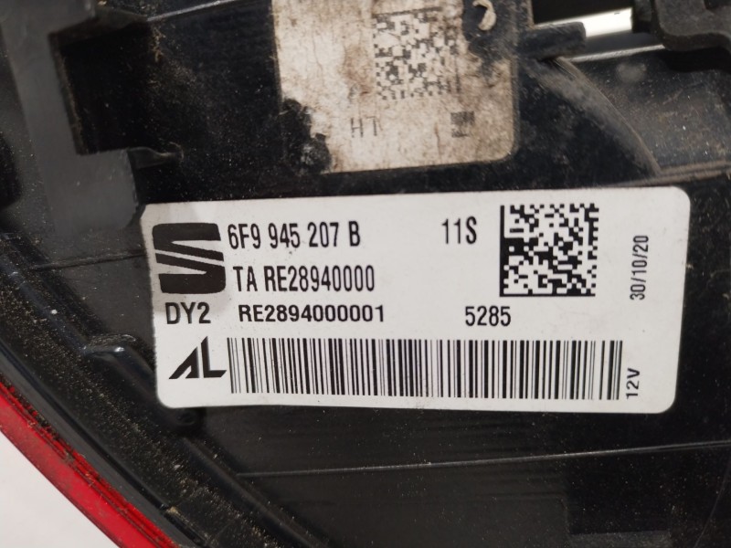 Recambio de piloto trasero izquierdo para seat arona (kj7, kjp) 1.0 tsi referencia OEM IAM 6F9945207B  