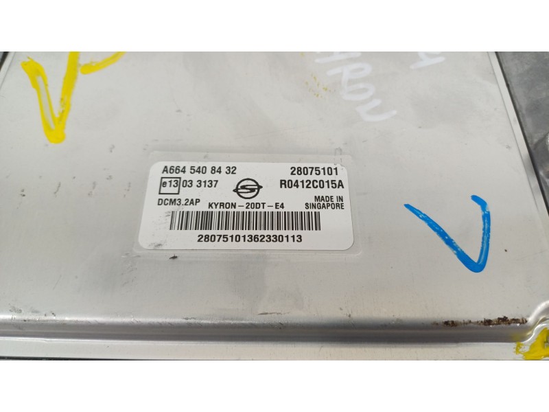 Recambio de centralita motor uce para ssangyong kyron 200 xdi limited referencia OEM IAM A6645408432 R0412C015A 28075101