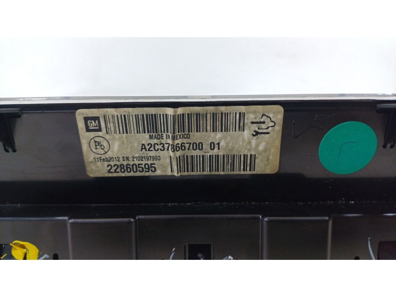 Recambio de cuadro instrumentos para opel ampera (r12) ev 150 referencia OEM IAM A2C37866700  22860595