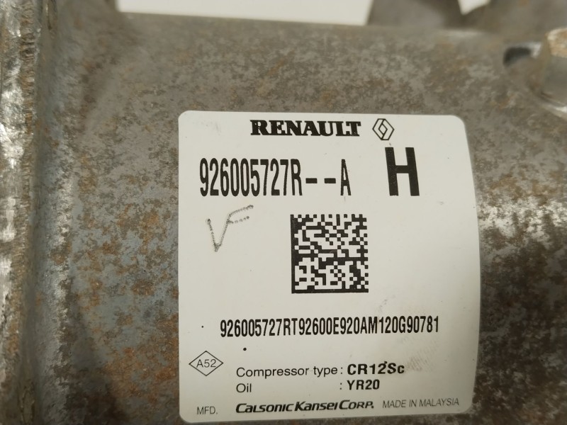 Recambio de compresor aire acondicionado para dacia dokker monospace (ke_) 1.6 lpg referencia OEM IAM 926005727R  