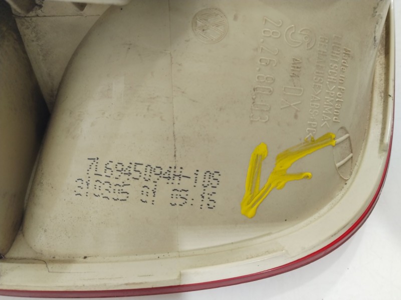 Recambio de piloto trasero derecho en porton para volkswagen touareg (7la) tdi r5 referencia OEM IAM 7L6945094H  