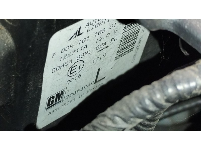 Recambio de faro izquierdo para opel ampera (r12) ev 150 referencia OEM IAM 22853848  