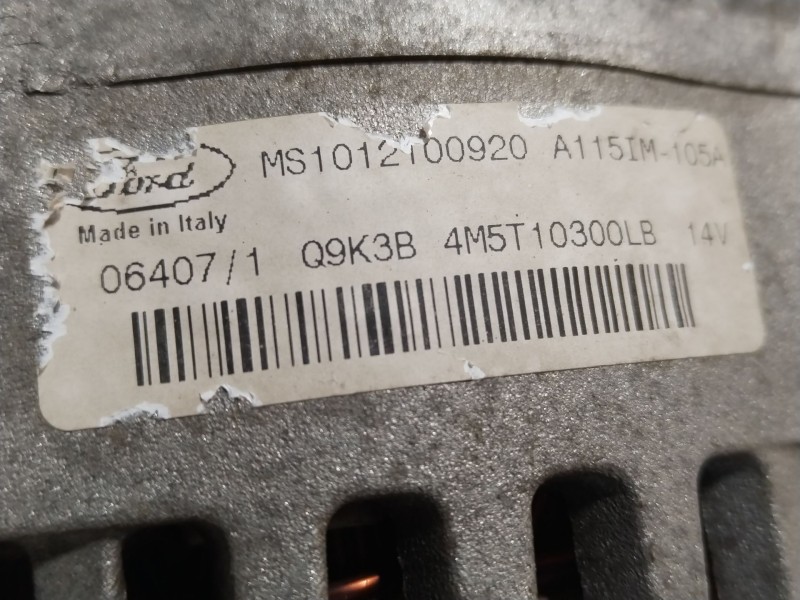 Recambio de alternador para ford focus ii (da_, hcp, dp) 1.8 tdci referencia OEM IAM 4M5T10300LB  