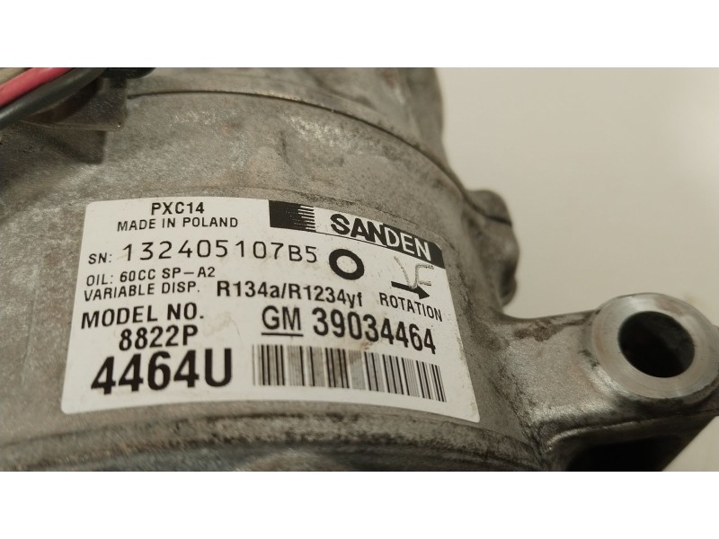 Recambio de compresor aire acondicionado para opel astra k lim. 5türig business referencia OEM IAM 39034464  