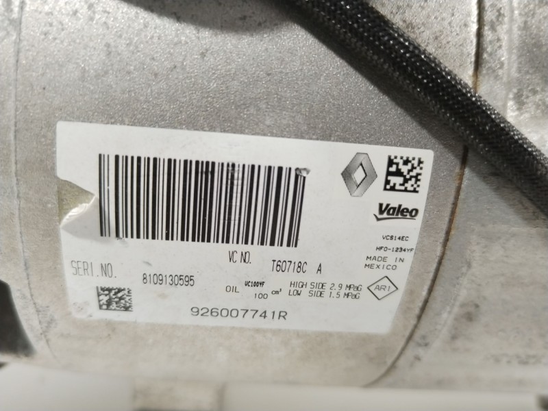 Recambio de compresor aire acondicionado para renault clio iv (bh_) 0.9 tce 90 referencia OEM IAM 926007741R  