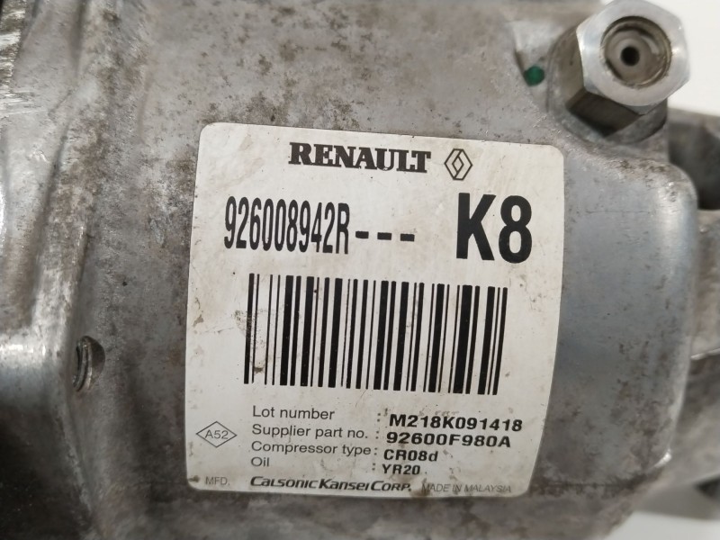 Recambio de compresor aire acondicionado para dacia lodgy comfort referencia OEM IAM 926008942R  