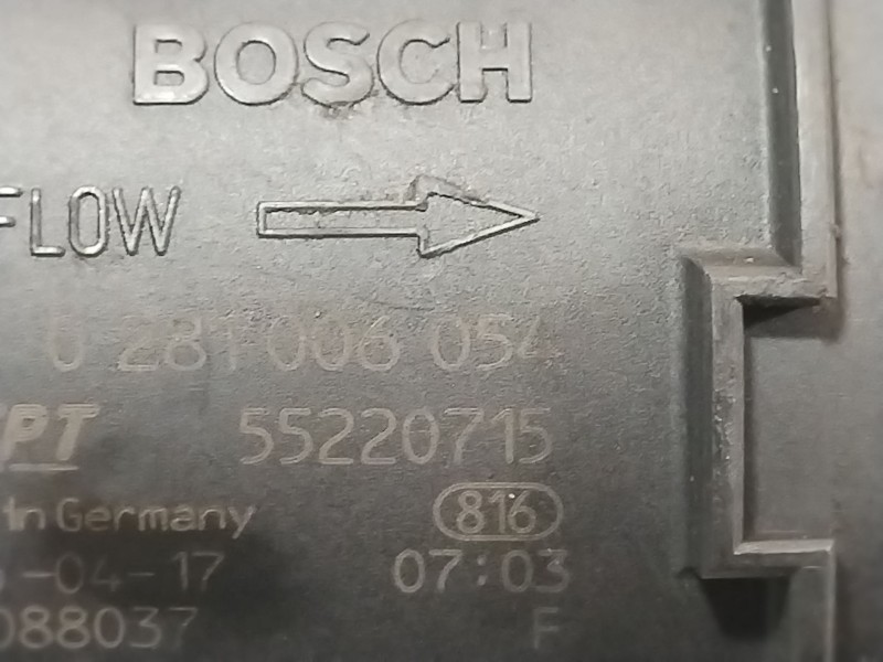 Recambio de caudalimetro para fiat ducato furgoneta (250_) 130 multijet 2,3 d 4x4 referencia OEM IAM 55220715  281006054