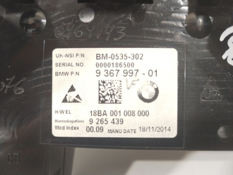 Recambio de cuadro instrumentos para mini mini (f56) cooper d referencia OEM IAM 9367997  62106843994
