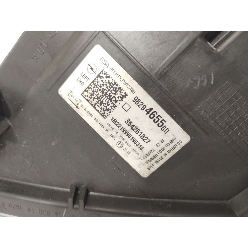 Recambio de faro izquierdo para opel corsa f (p2jo) 1.5 (68) referencia OEM IAM 9829465580  