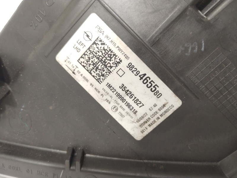 Recambio de faro izquierdo para opel corsa f (p2jo) 1.5 (68) referencia OEM IAM 9829465580  