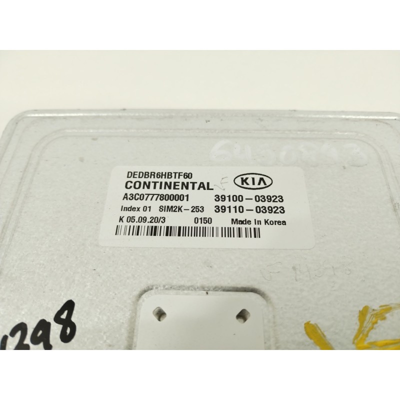 Recambio de centralita motor uce para kia niro (de) 1.6 gdi hybrid referencia OEM IAM 3910003923  A3C0777800001