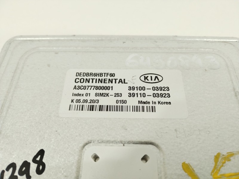 Recambio de centralita motor uce para kia niro (de) 1.6 gdi hybrid referencia OEM IAM 3910003923  A3C0777800001