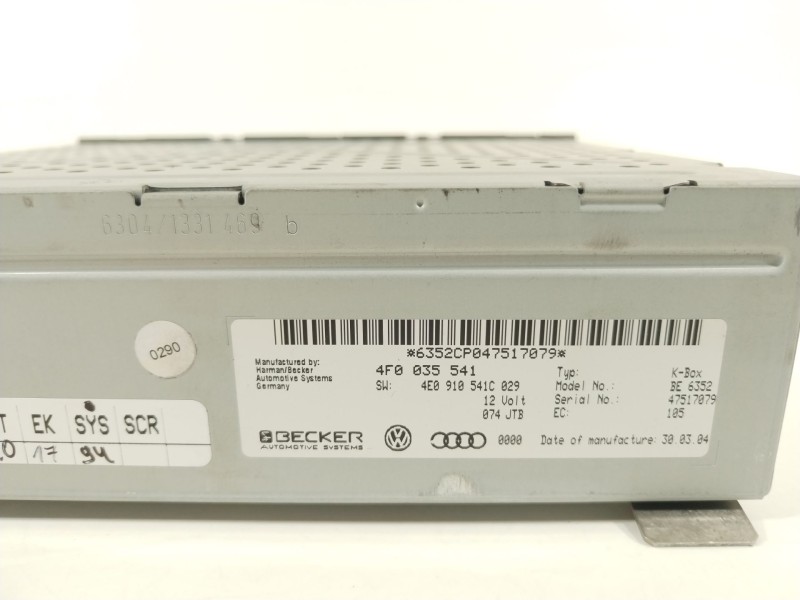 Recambio de sistema audio / radio cd para audi a6 c6 (4f2) 3.2 fsi referencia OEM IAM 4F0035541  