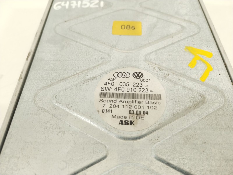 Recambio de amplificador para audi a6 c6 (4f2) 3.2 fsi referencia OEM IAM 4F0035223  