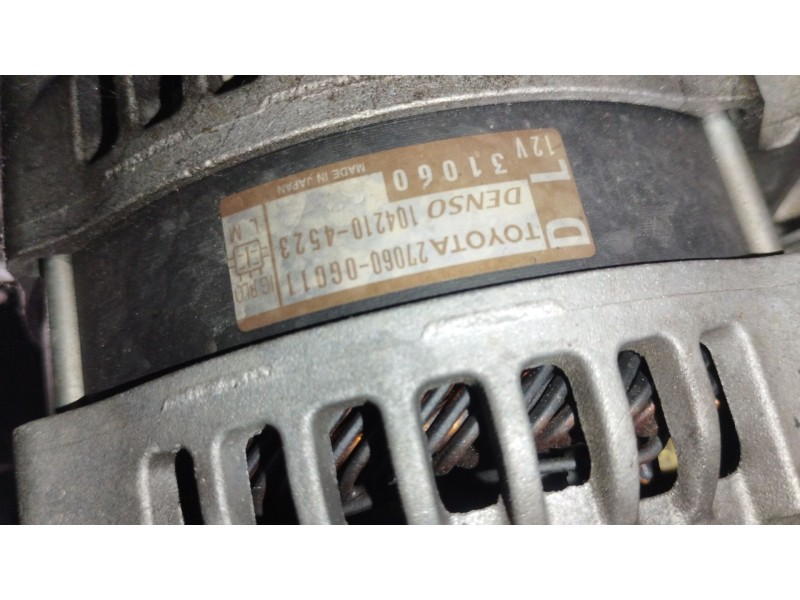 Recambio de alternador para toyota avensis (_t25_) 2.0 d-4d (adt250_) referencia OEM IAM 270600G011  1042104523