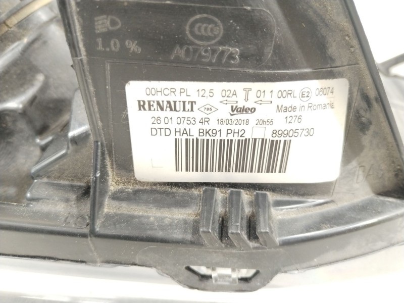 Recambio de faro derecho para renault laguna iii dynamique tomtom referencia OEM IAM 260107534R  