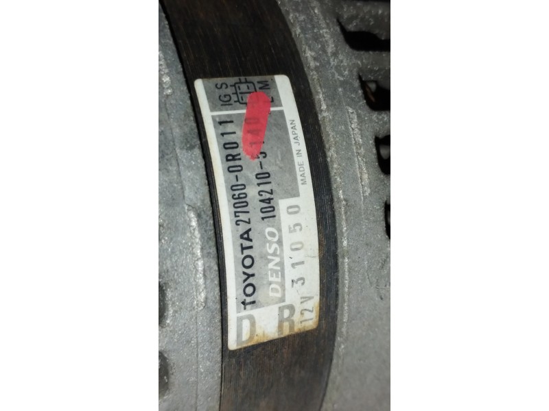 Recambio de alternador para toyota auris luna referencia OEM IAM 270600R011  1042105140
