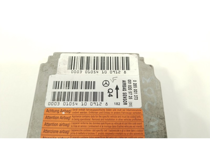 Recambio de centralita airbag para mercedes-benz clase c (w203) berlina 180 (203.035) referencia OEM IAM 0018209726  0285001373
