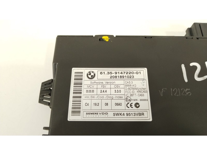 Recambio de modulo confort para bmw serie 1 berlina (e81/e87) 118d referencia OEM IAM 61359147220 5WK49513VBR 2081891023