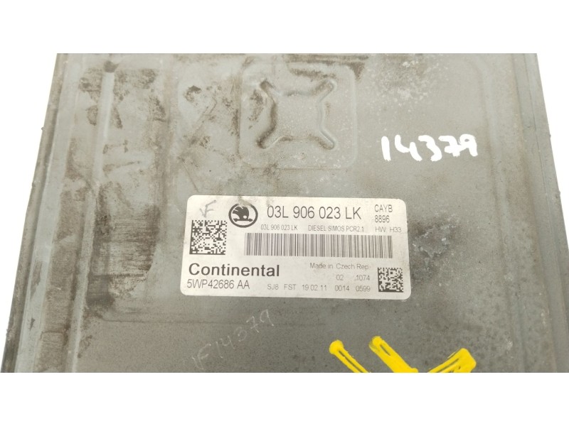 Recambio de centralita motor uce para skoda fabia ii (542) 1.6 tdi referencia OEM IAM 03L906023LK  5WP42686AA