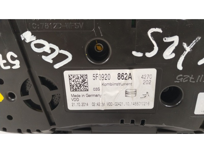 Recambio de cuadro instrumentos para seat leon sc (5f5) fr referencia OEM IAM 5F0920862A  A2C90680800