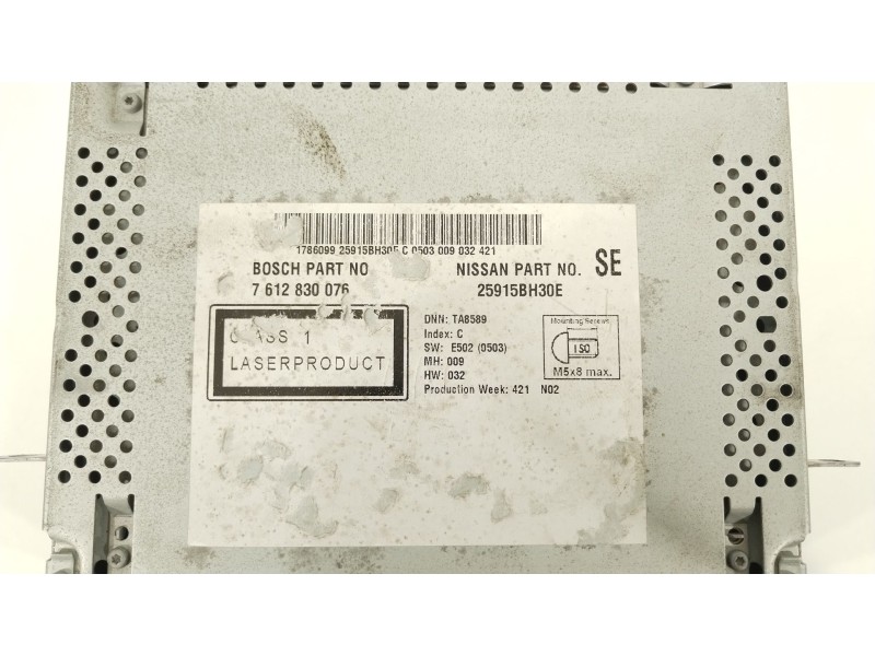 Recambio de sistema navegacion gps para nissan qashqai (j10) acenta referencia OEM IAM 25915BH30E  
