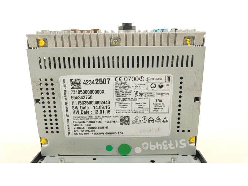 Recambio de sistema audio / radio cd para opel adam unlimited ecoflex referencia OEM IAM 42342507  555343750