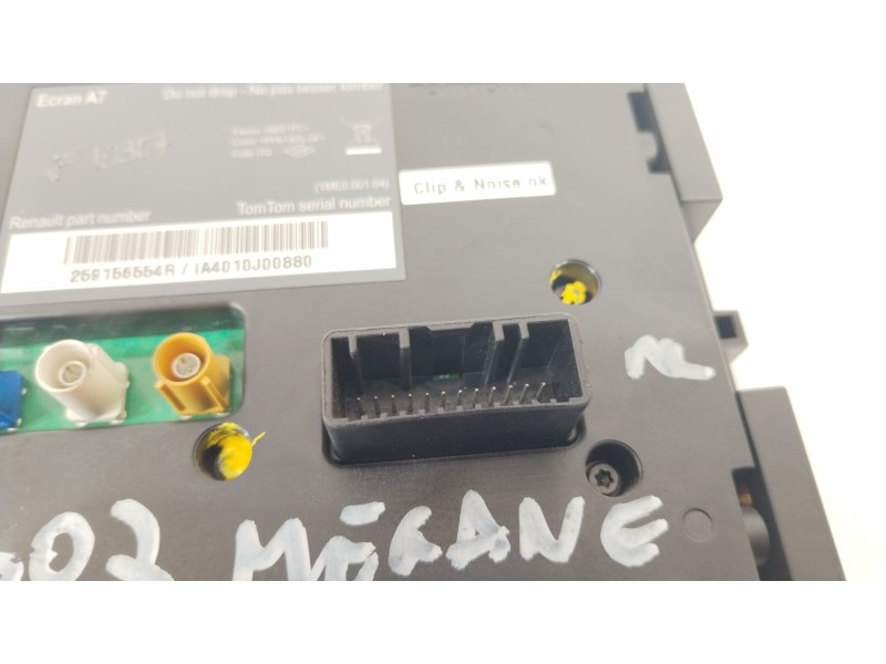 Recambio de pantalla multifuncion para renault megane iii berlina 5 p dynamique referencia OEM IAM 259156554R  