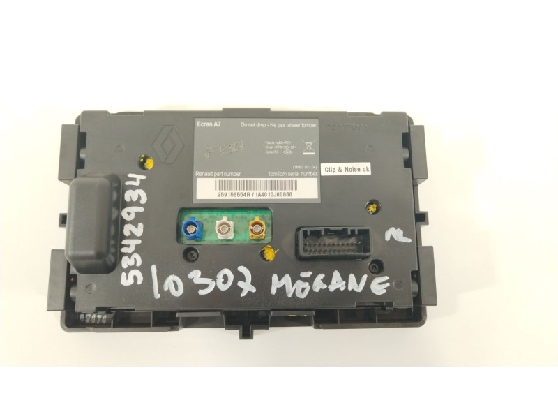 Recambio de pantalla multifuncion para renault megane iii berlina 5 p dynamique referencia OEM IAM 259156554R  