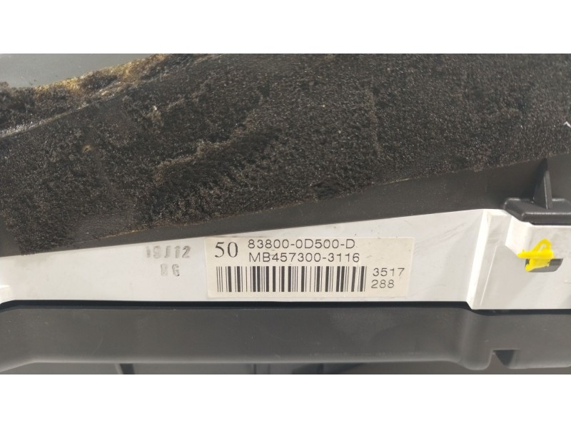 Recambio de cuadro instrumentos para toyota yaris (ksp9/scp9/nlp9) 1.3 cat referencia OEM IAM 838000D500D  838000D500