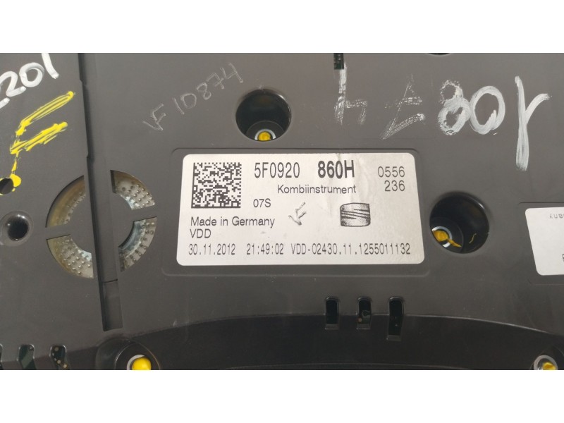 Recambio de cuadro instrumentos para seat leon (5f1) style referencia OEM IAM 5F0920860H  