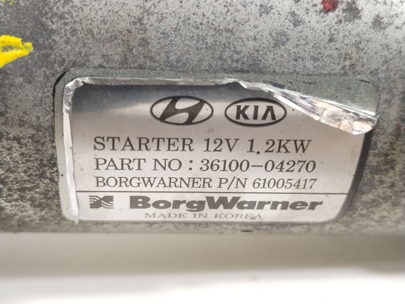Recambio de motor arranque para kia xceed m6ah11 referencia OEM IAM 3610004270  