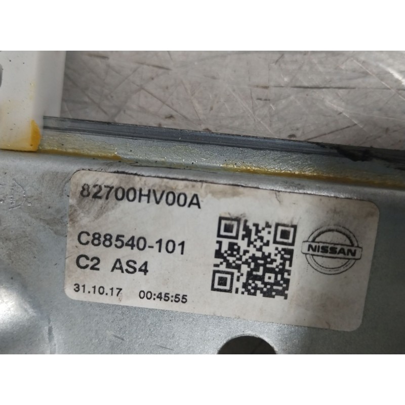 Recambio de elevalunas trasero derecho para nissan qashqai ii (j11, j11_) 1.5 dci referencia OEM IAM 82700HV00A  C86070101