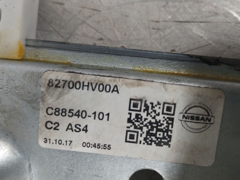 Recambio de elevalunas trasero derecho para nissan qashqai ii (j11, j11_) 1.5 dci referencia OEM IAM 82700HV00A  C86070101