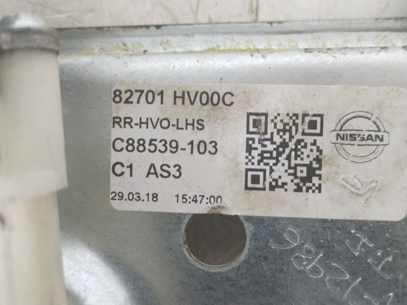 Recambio de elevalunas trasero izquierdo para nissan qashqai (j11) 1.6 dci turbodiesel cat referencia OEM IAM 82701HV00C  E06029