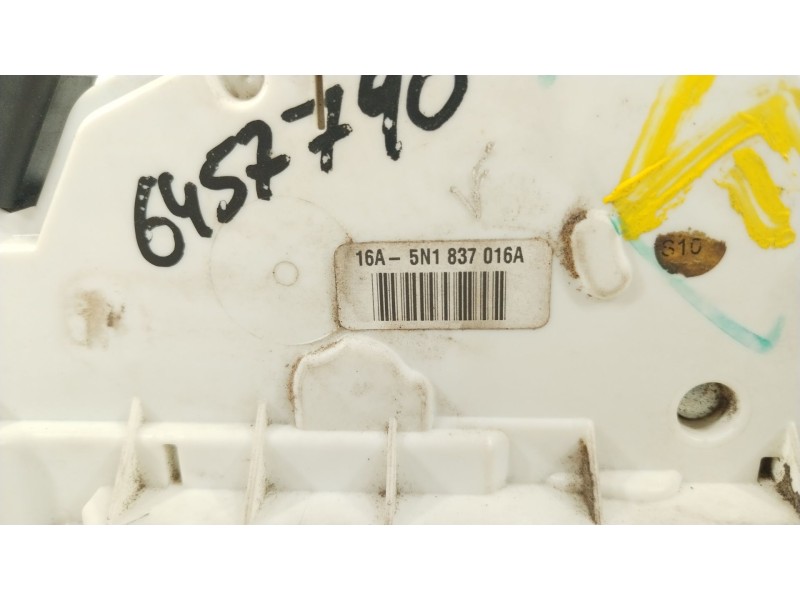 Recambio de cerradura puerta delantera derecha para volkswagen scirocco iii (137, 138) 2.0 tfsi referencia OEM IAM 5N1837016A  