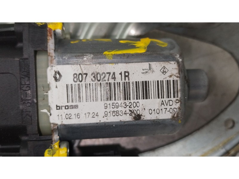 Recambio de elevalunas delantero derecho para renault scenic iii expression referencia OEM IAM 807212569R  807302741R