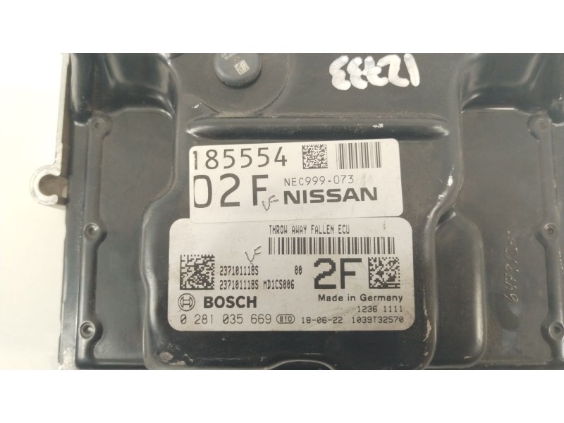 Recambio de centralita motor uce para nissan qashqai (j11) referencia OEM IAM 237101118S 0281035669 NEC999-073