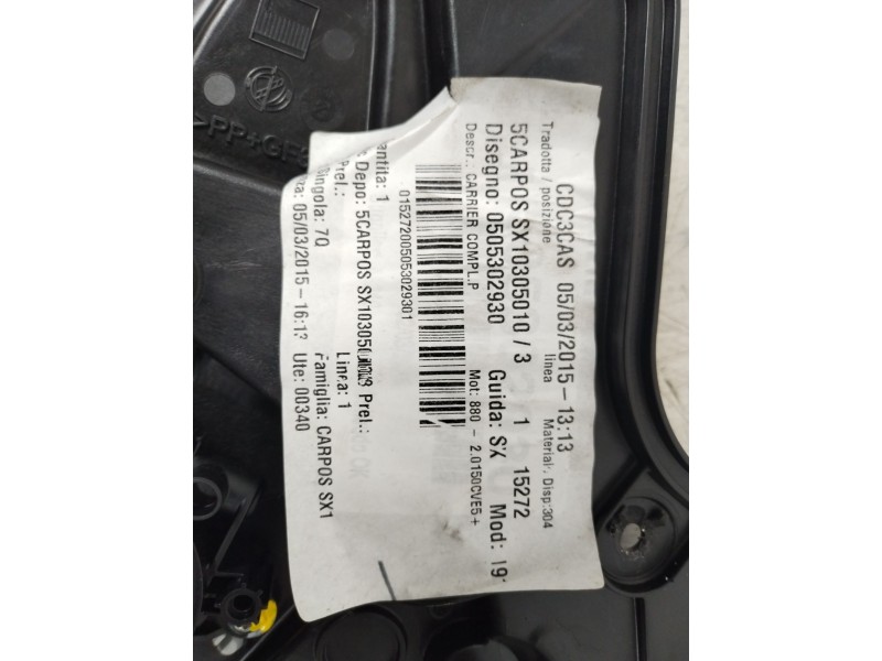 Recambio de elevalunas trasero izquierdo para alfa romeo giulietta (191) sprint referencia OEM IAM 0505302930  72019003