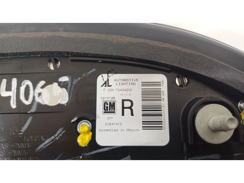 Recambio de piloto trasero derecho en porton para opel ampera (r12) ev 150 referencia OEM IAM 20847412  