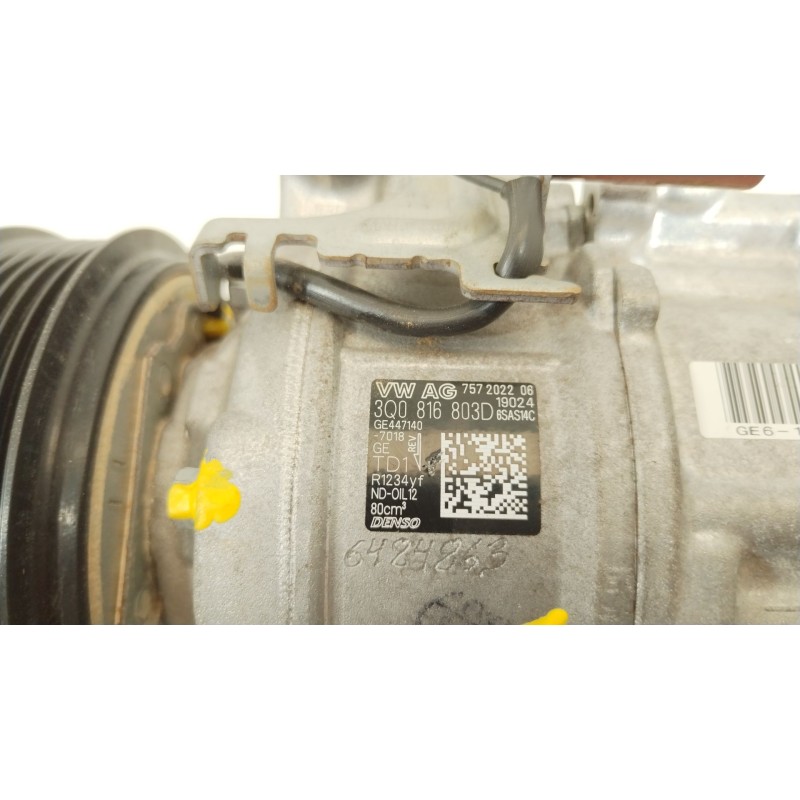 Recambio de compresor aire acondicionado para seat ibiza v (kj1, kjg) 1.0 tsi referencia OEM IAM 3Q0816803D  