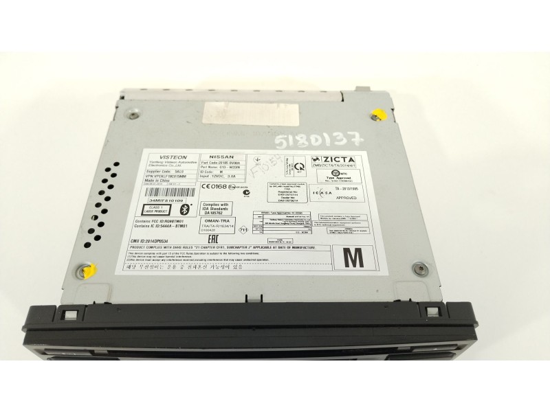Recambio de sistema audio / radio cd para nissan juke (f15) acenta referencia OEM IAM 28185BV80A  VPEKLF18C815MM