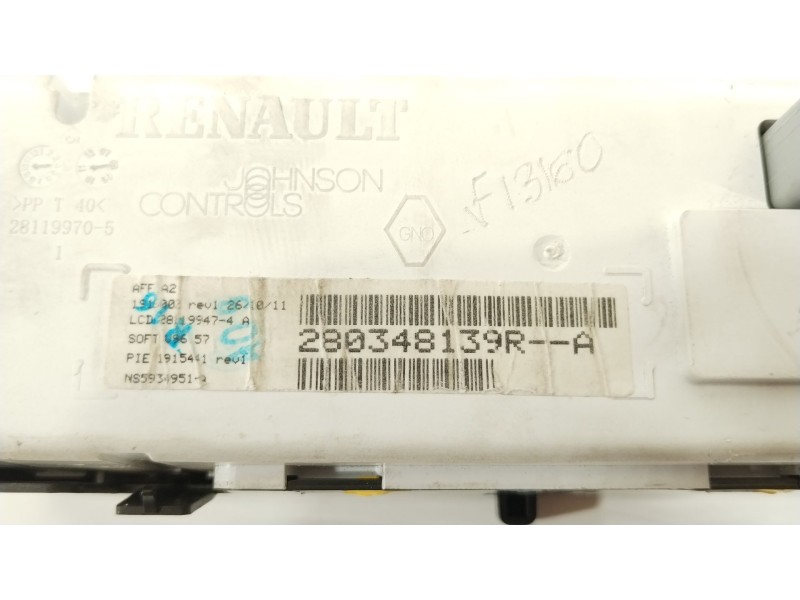 Recambio de pantalla multifuncion para renault clio iii exception referencia OEM IAM 280348139R  