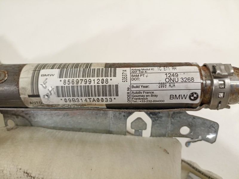Recambio de airbag cortina delantero derecho para bmw x6 (e71) 3.5d referencia OEM IAM 85697991208  